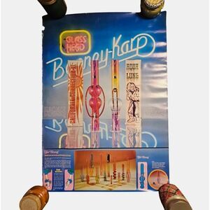 Vintage 1975 Berney-Karp Glass Head Bong 23x33 Promo Poster Head Shop RARE
